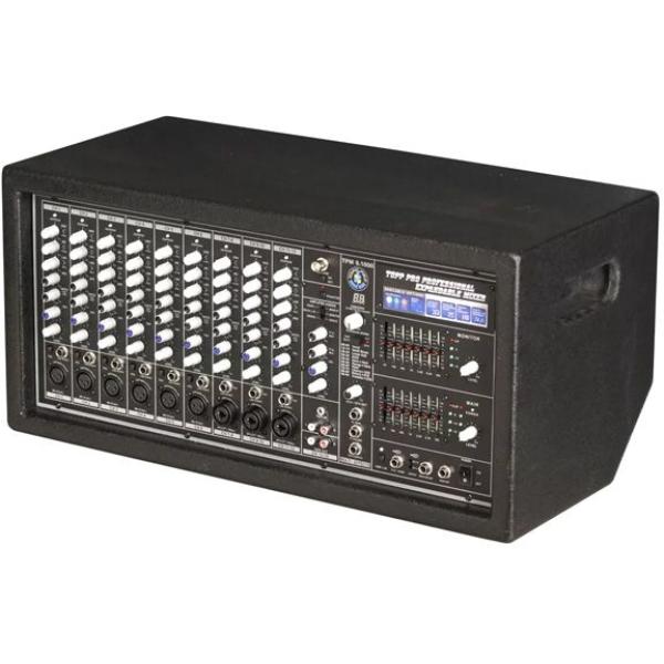  Topp Pro TPM7.800 Audio Mixers مكسر صوت توب برو تقنية امريكية بقوة 1600وات مع 10مدخل للصوت وصدى مميز مناسب للمسجد والمدرسة والحفلات 
